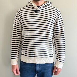 Nautica Mens Striped Pullover Hoodie Sweatshirt - Medium